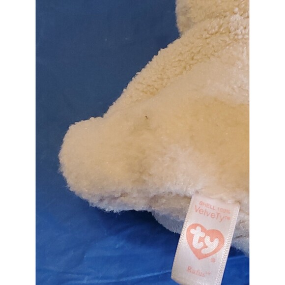 Velve Ty Rufus The Pug Stuffed Animal Puppy Dog Plush Toy Glitter Eyes 2016 - Picture 15 of 15